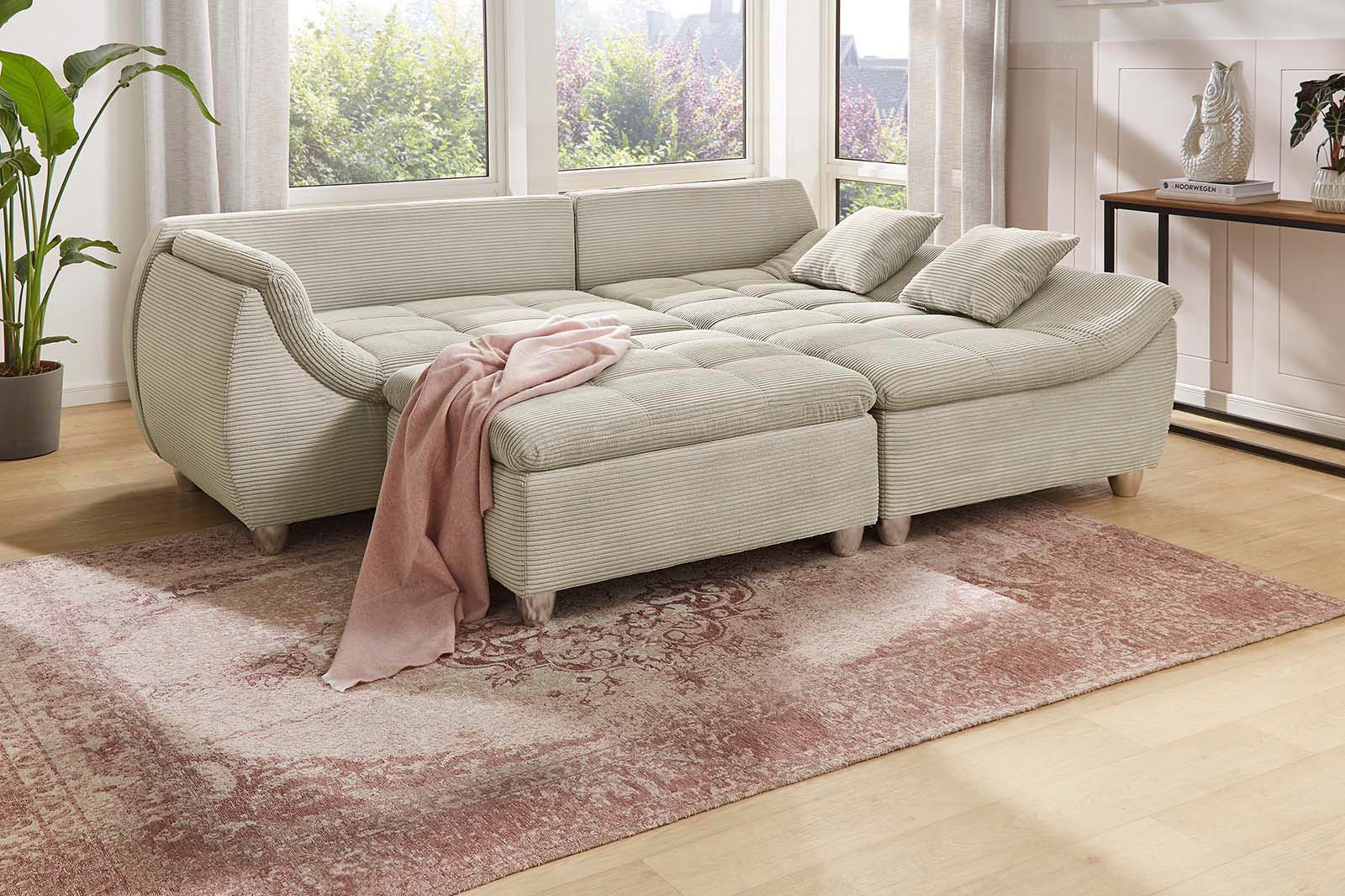 Jockenhöfer Gruppe Ecksofa »Genua L-Form, B: 250 cm« mit 2 Zierkissen