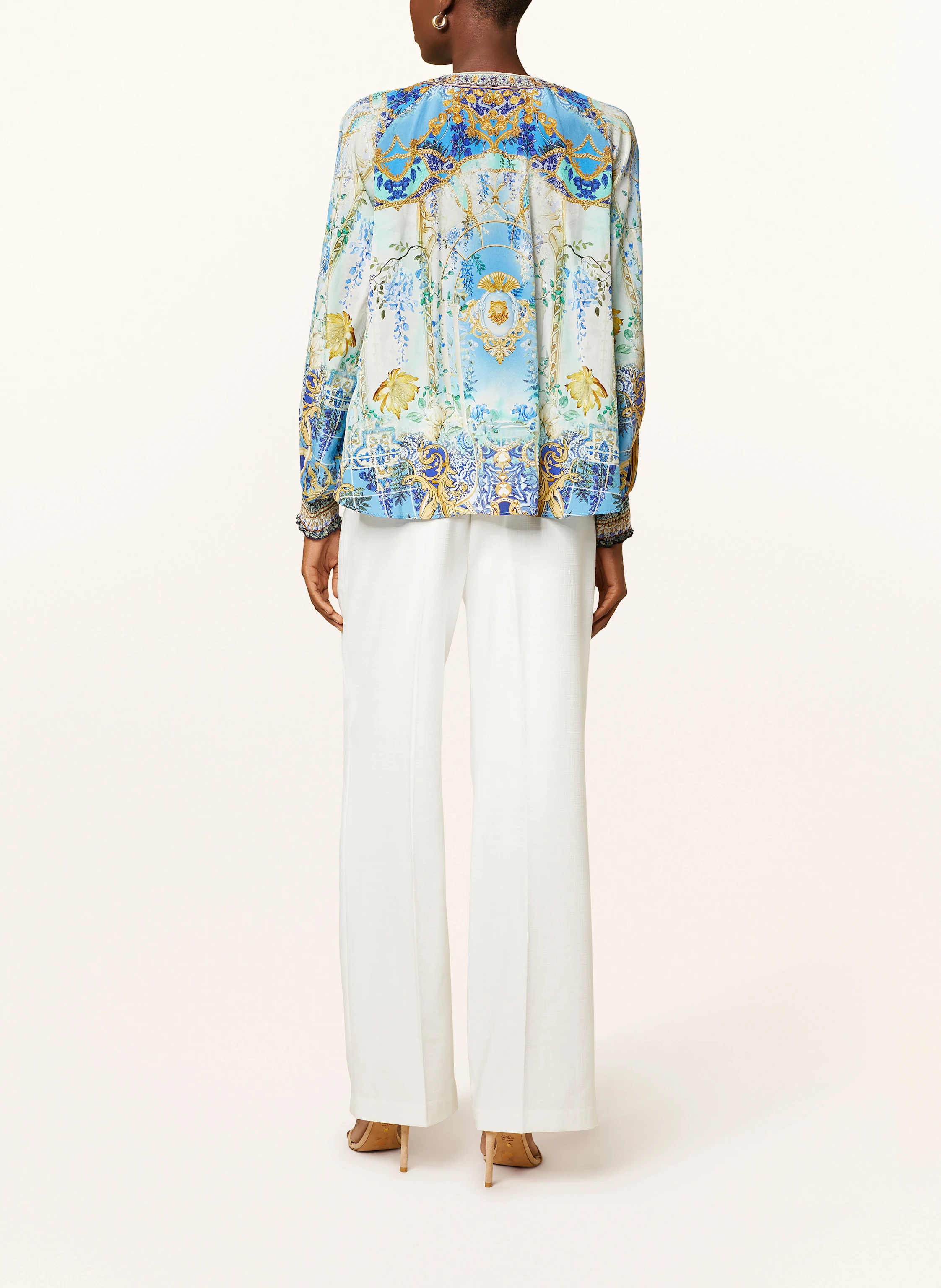 Princess GOES HOLLYWOOD Seidenbluse mit Schmucksteinen