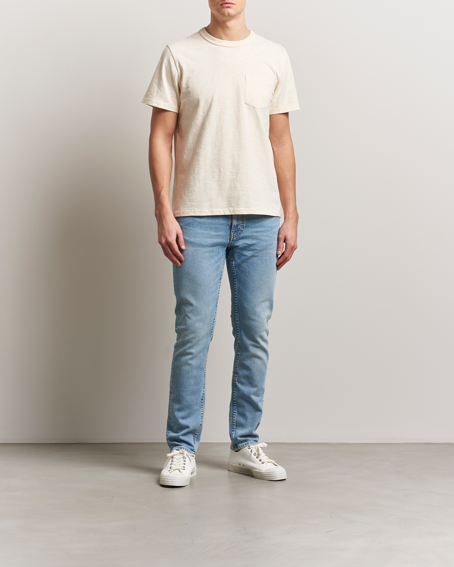Nudie Jeans Roy Heavy Slub T-Shirt Ecru