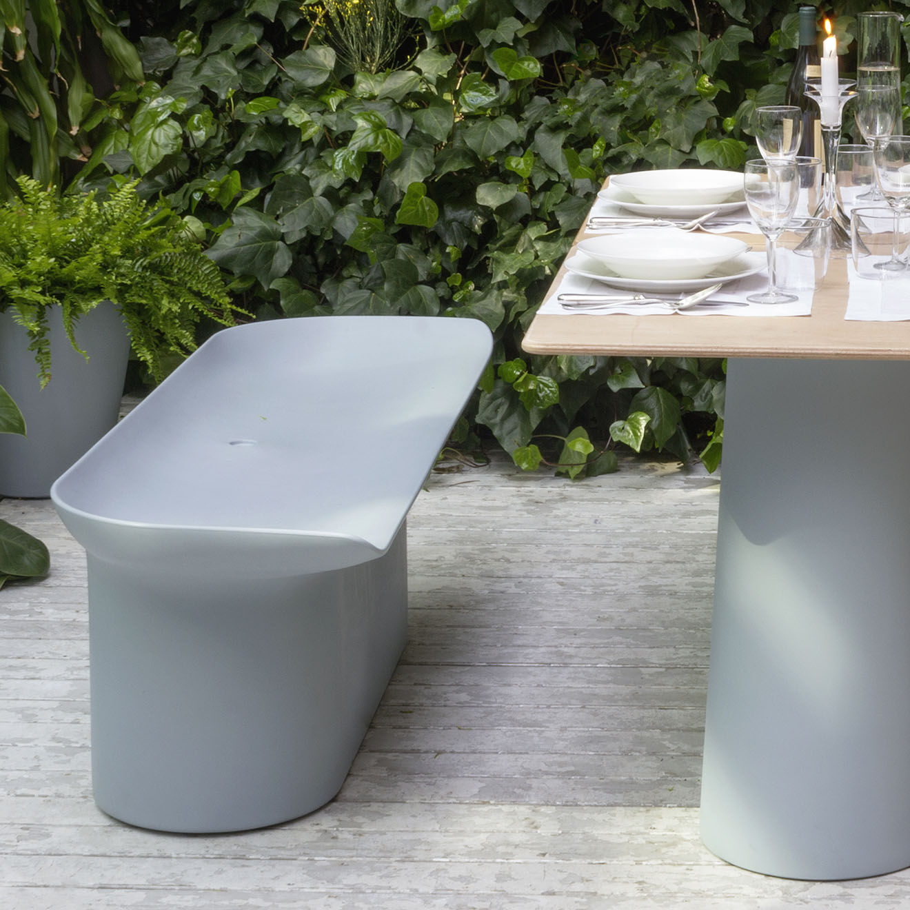 Serralunga Banc luba design par ionna vautrin blanc - 141x49x45.5 cm