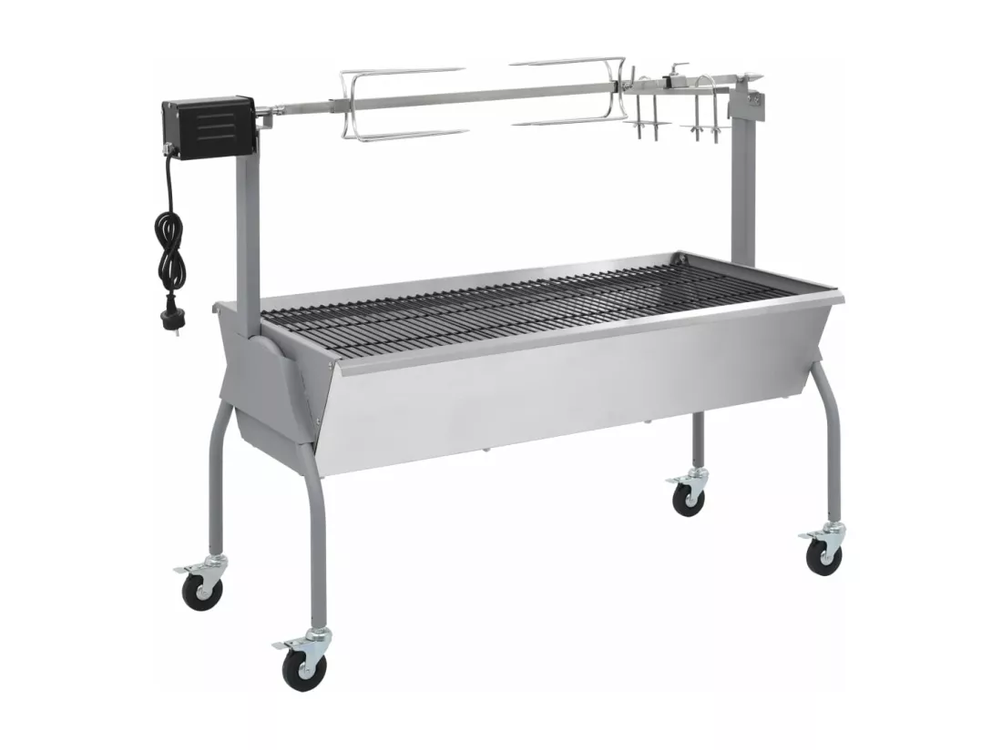 Rôtissoire pour barbecue électrique Acier inoxydable