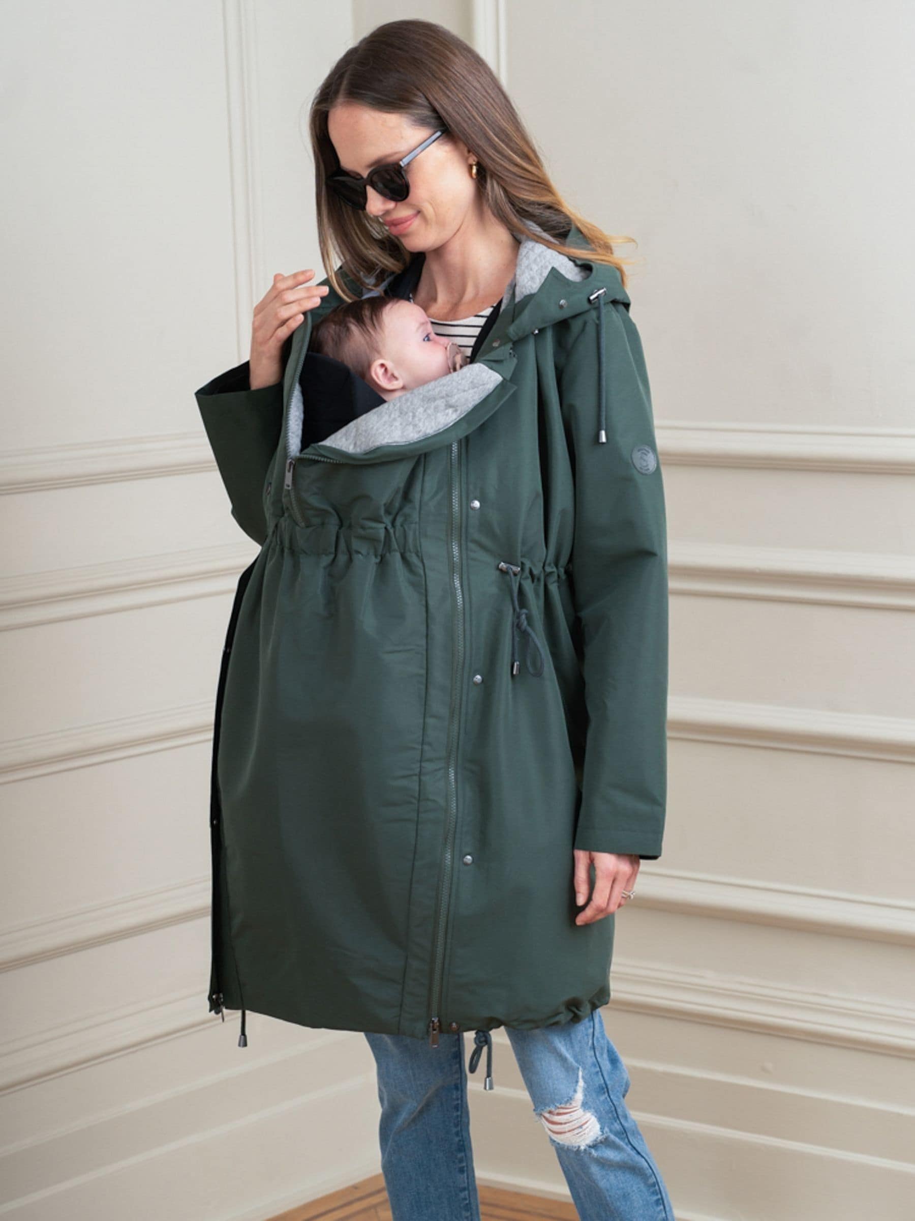 Seraphine Maternity Green Lightweight Parka