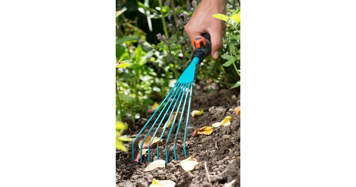 GARDENACombisystem draadhandveger bladhark  (Turquoise/zwart, 8917-20)