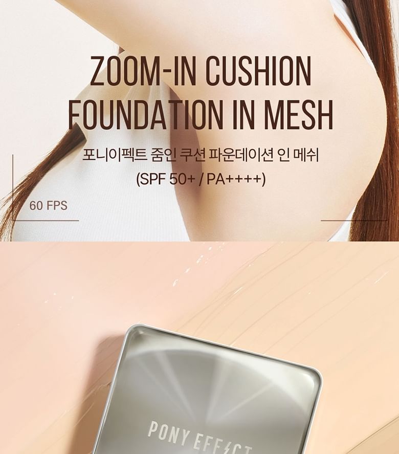 PONY EFFECT - Zoom-In Cushion Foundation in Mesh Set - 3 Kleuren
