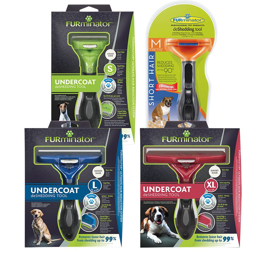 FURminator® deShedding Tool für kurzhaarige mittelgroße Hunde