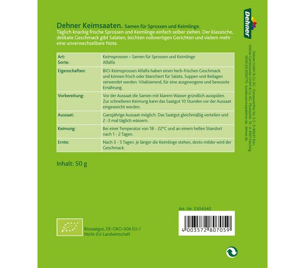 Dehner Bio Keimsprossen Alfalfa
