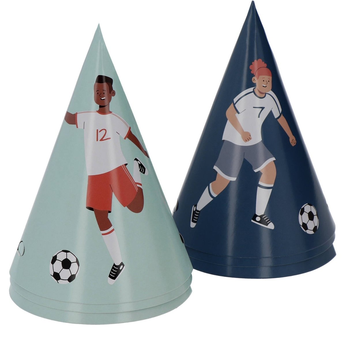Voetbal Feesthoedjes 16cm 6st