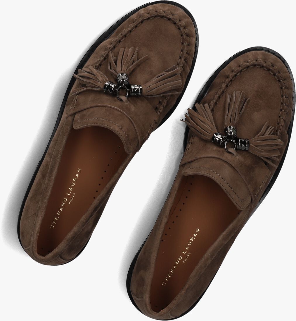 taupe stefano lauran loafers pe2013
