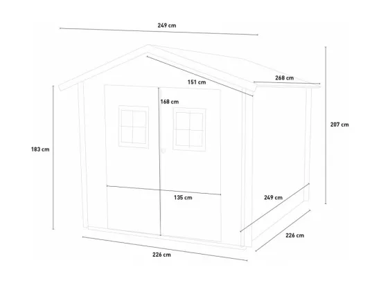 Abri de jardin en bois pour outils de jardin GreenTools