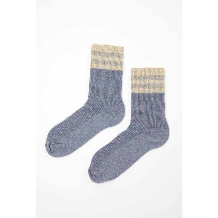 inSua THE COLLECTION-Sokken strepen wool silk - InSua The Collection
