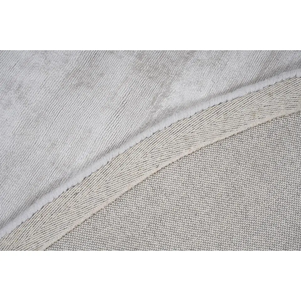 Dutch Lifestyle - Viscose - Vloerkleed - 195cm rond - Grijs
