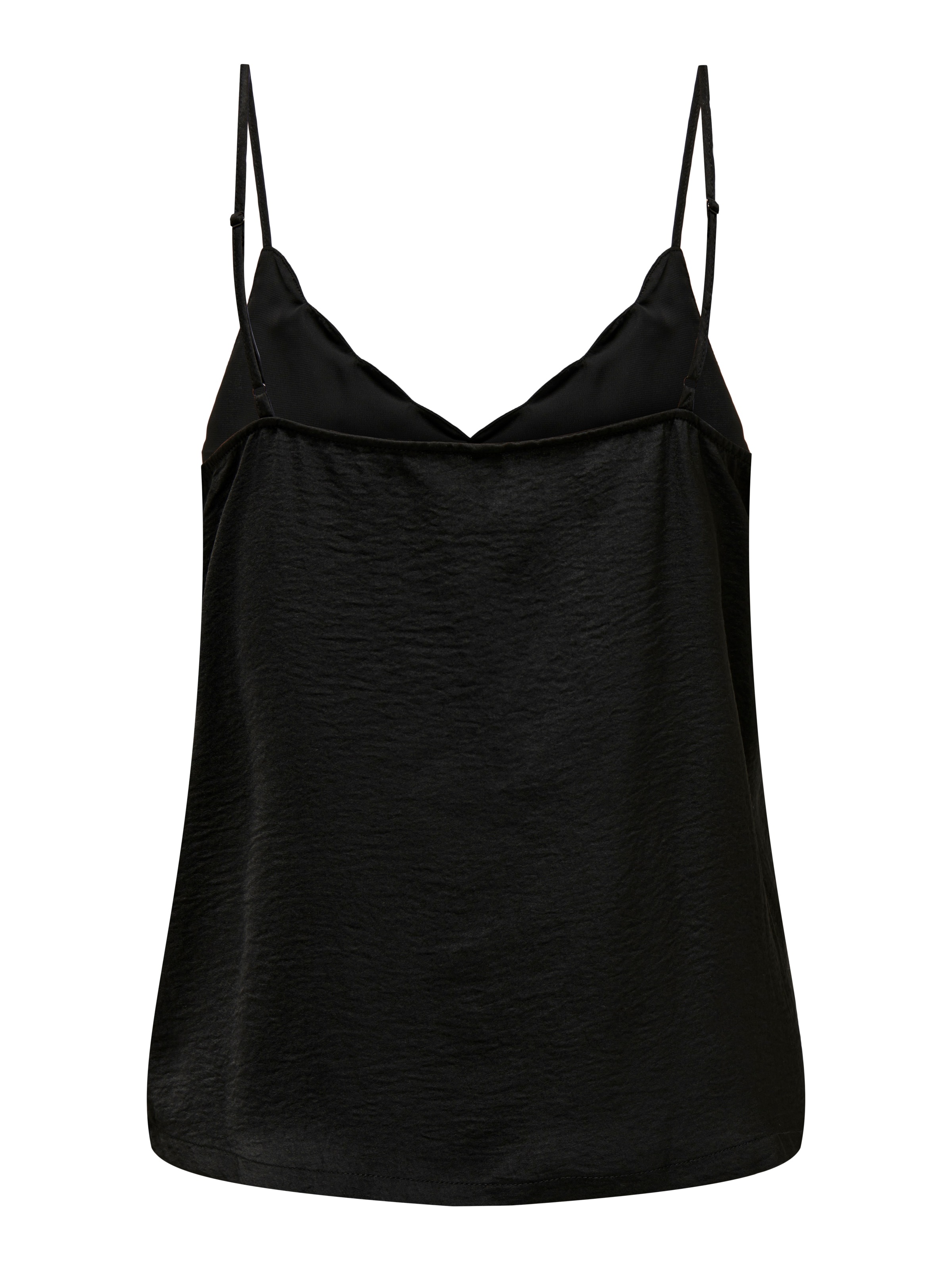 ONLY Spaghettitop »ONLDEBBIE – Singlet mit geschwungener Ausschnittkante«, unifarben, feminin, tailliert, Polyester, Spaghettiträger