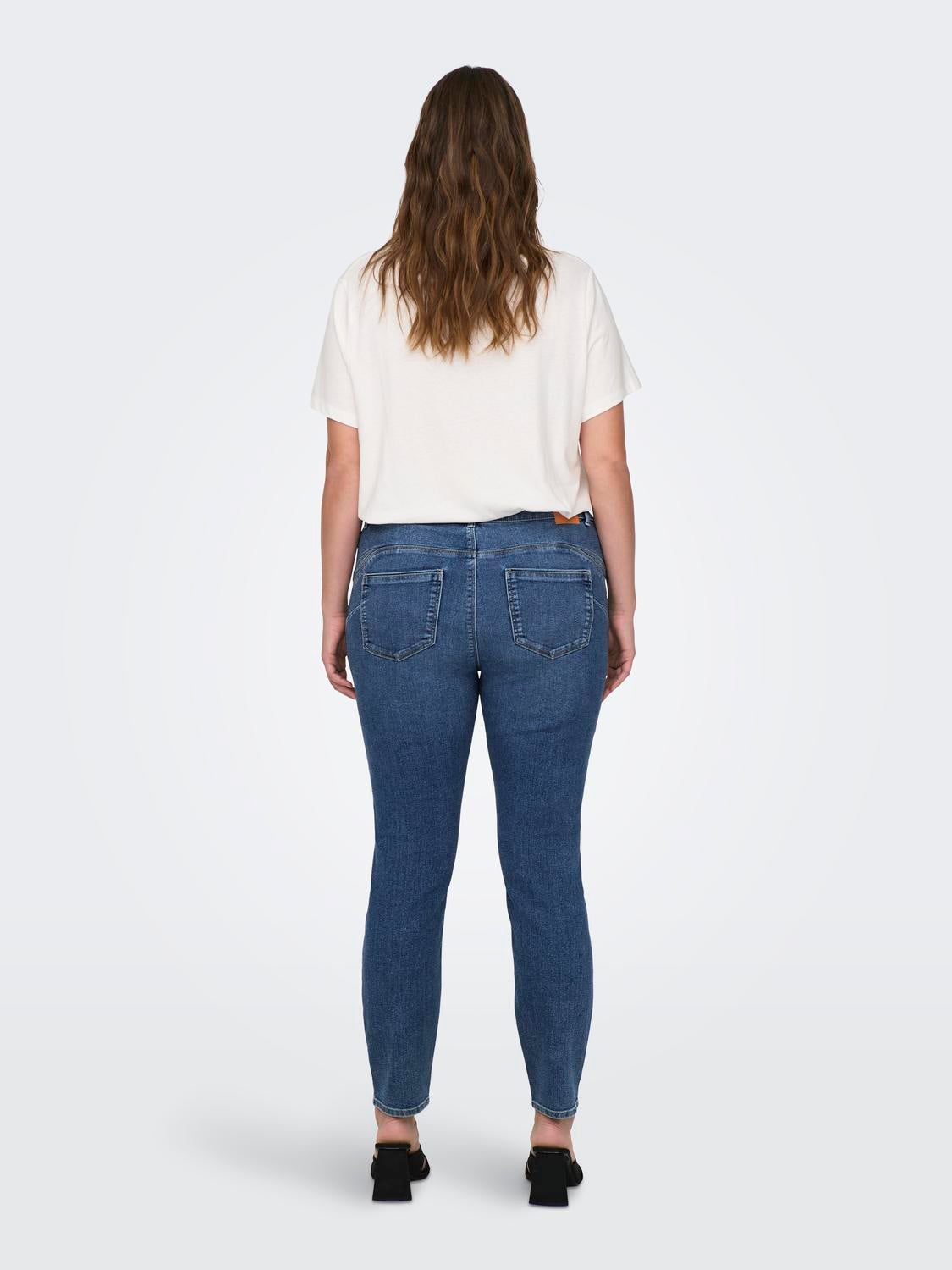 CARDAISY Mittlere Taille Skinny Fit Jeans Medium Blue Denim