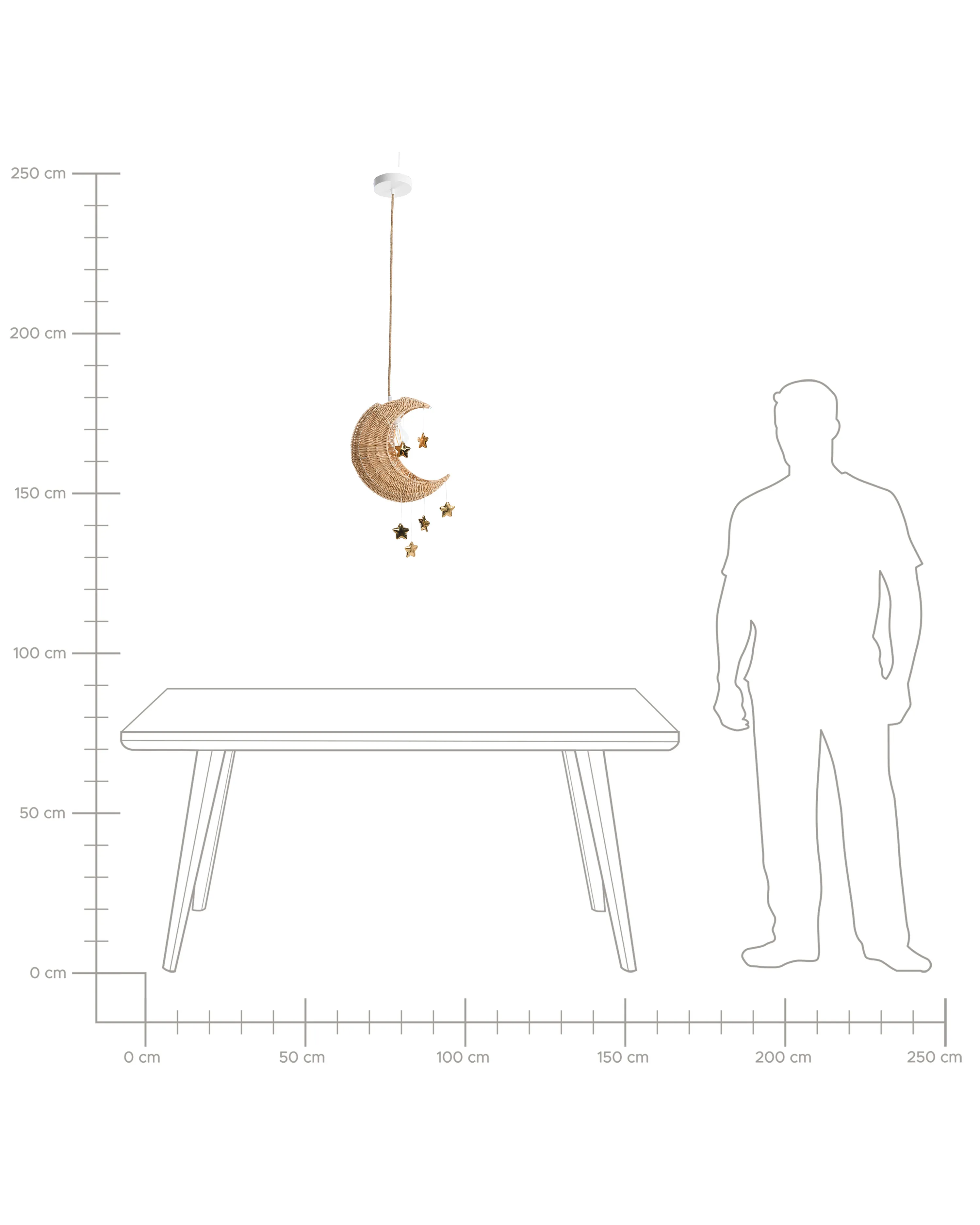 Hanglamp Maan ORCHON Rotan Natuurlijk