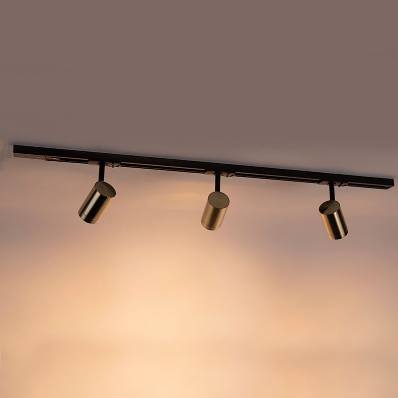 Smart railsysteem zwart met goud 1-fase 3-lichts incl. Wifi GU10 - Iconic Jeana