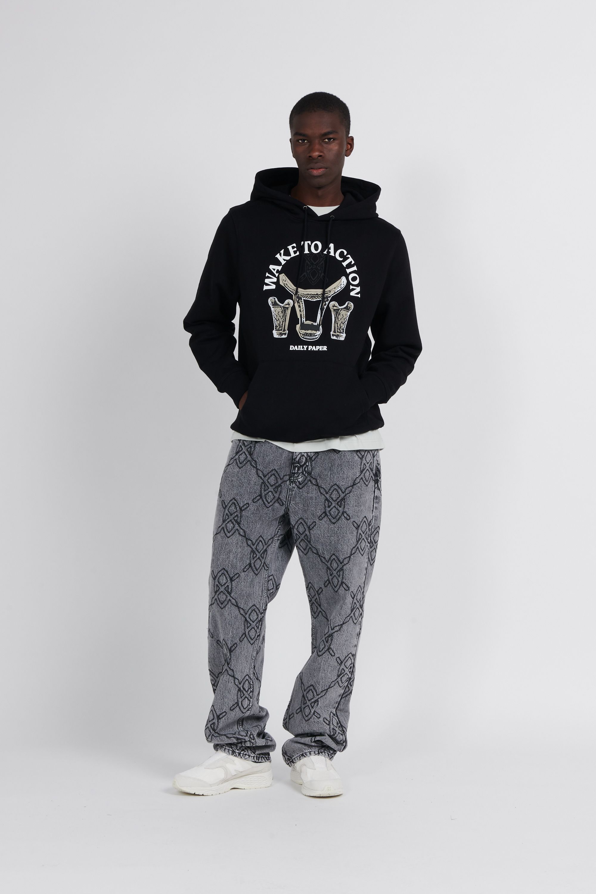 Daily Paper Hoodie rivo hoodie Noir