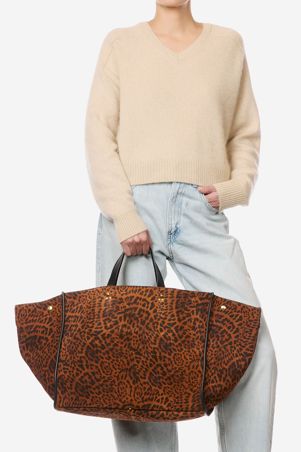 Leon L suede shoulder bag
