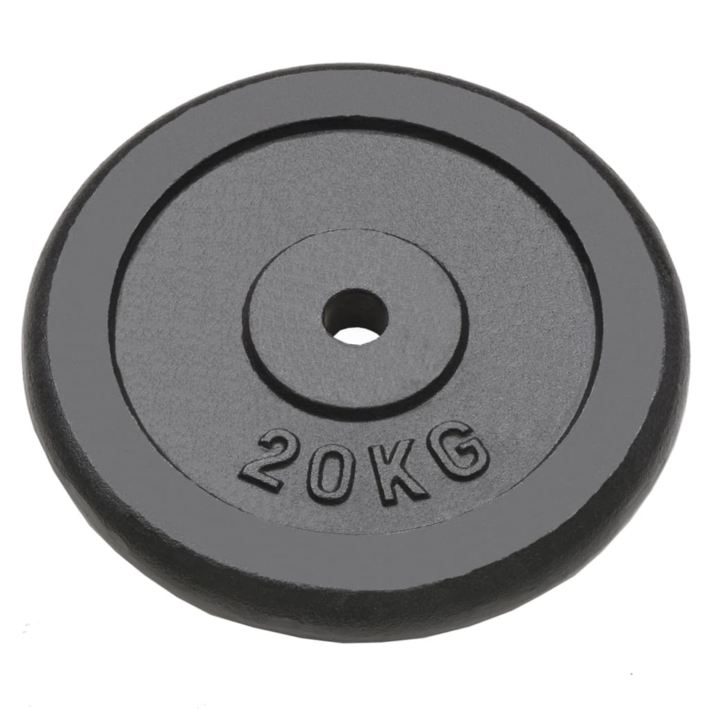 Discos de peso Vidaxl em ferro fundido, 2 unidades, 2 x 20 kg