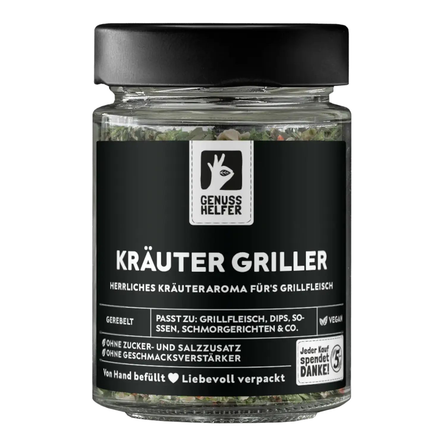 Kräuter-Griller, gerebelt, im Glas