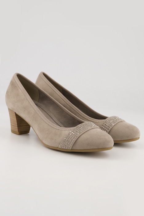 Pumps, Jana Shoes, Lederoptik, Ziersteine, Weite H