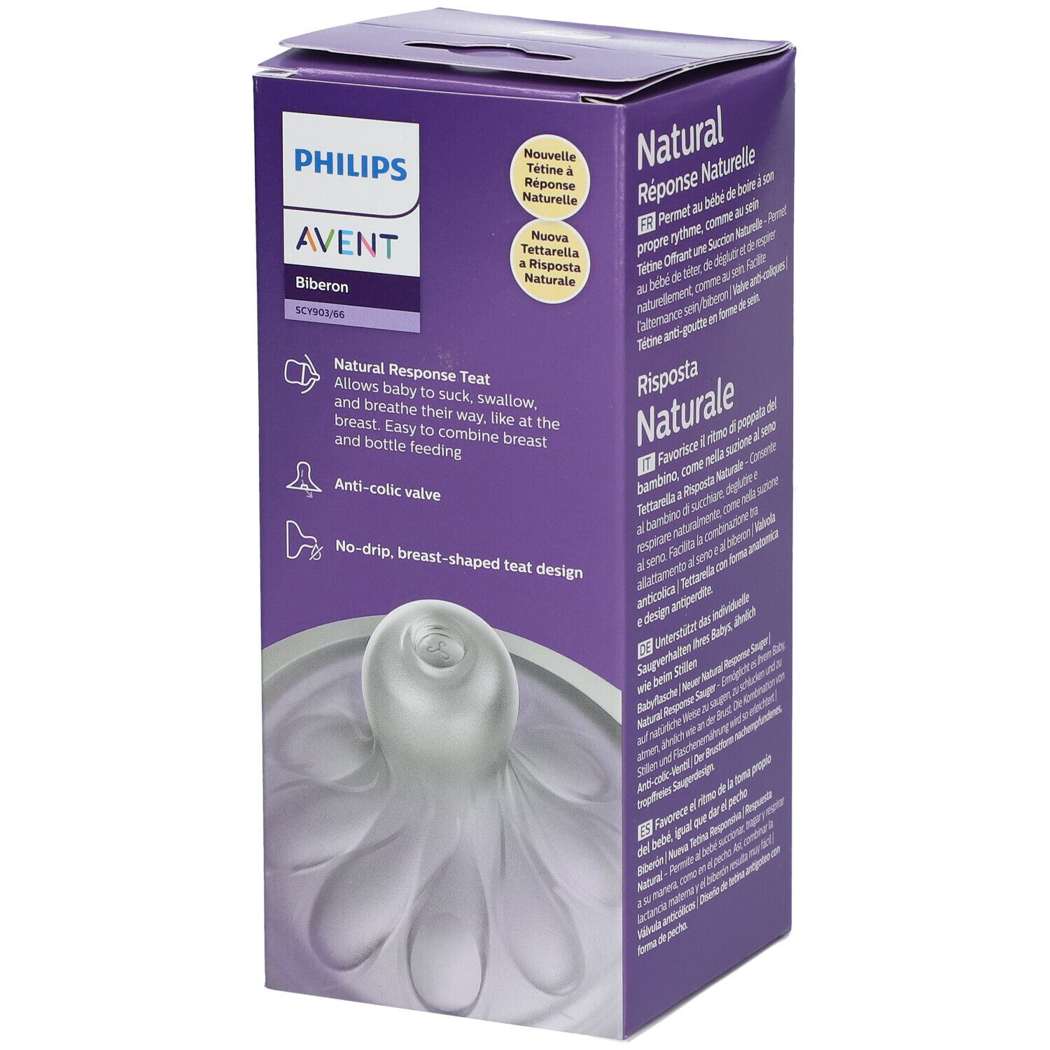 PHILIPS Avent Natural Response Babyflasche mit natürlicher Reaktion 260 ml SCY903/66