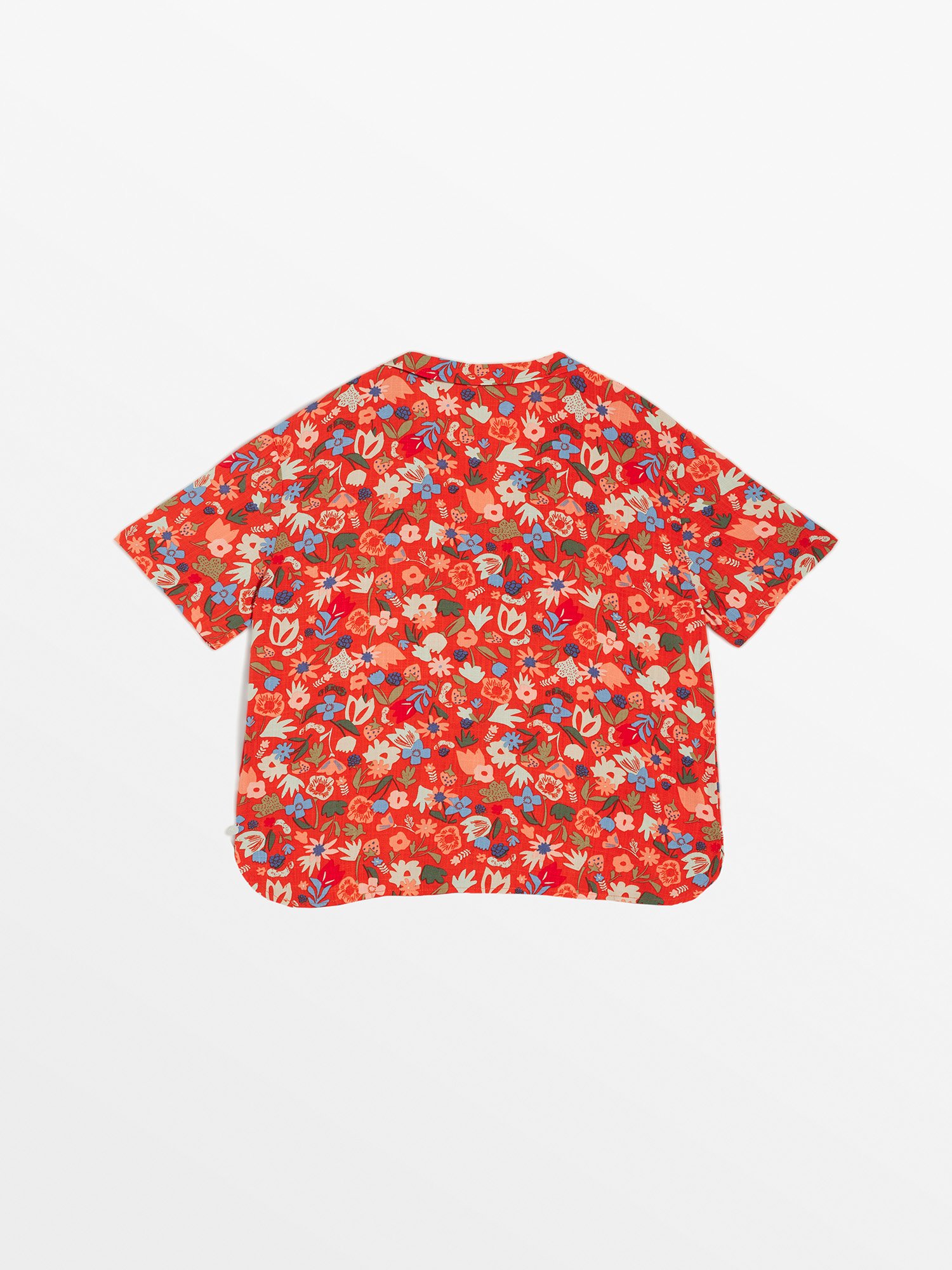 Chemise Femme A Fleurs Rouge