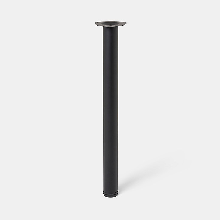 Pied de plan de travail GoodHome Nantua H. 87.5 cm / 91 cm x ø 6 cm noir, 1 pièce