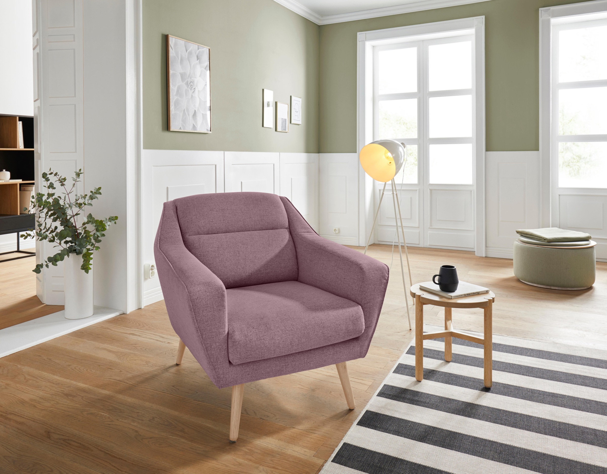 GOODproduct Sessel »Bille« mit Naht im Rückenkissen und Eiche-Beinen, Design by Morten Georgsen