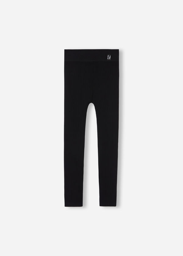 Leggings caneladas para meninas