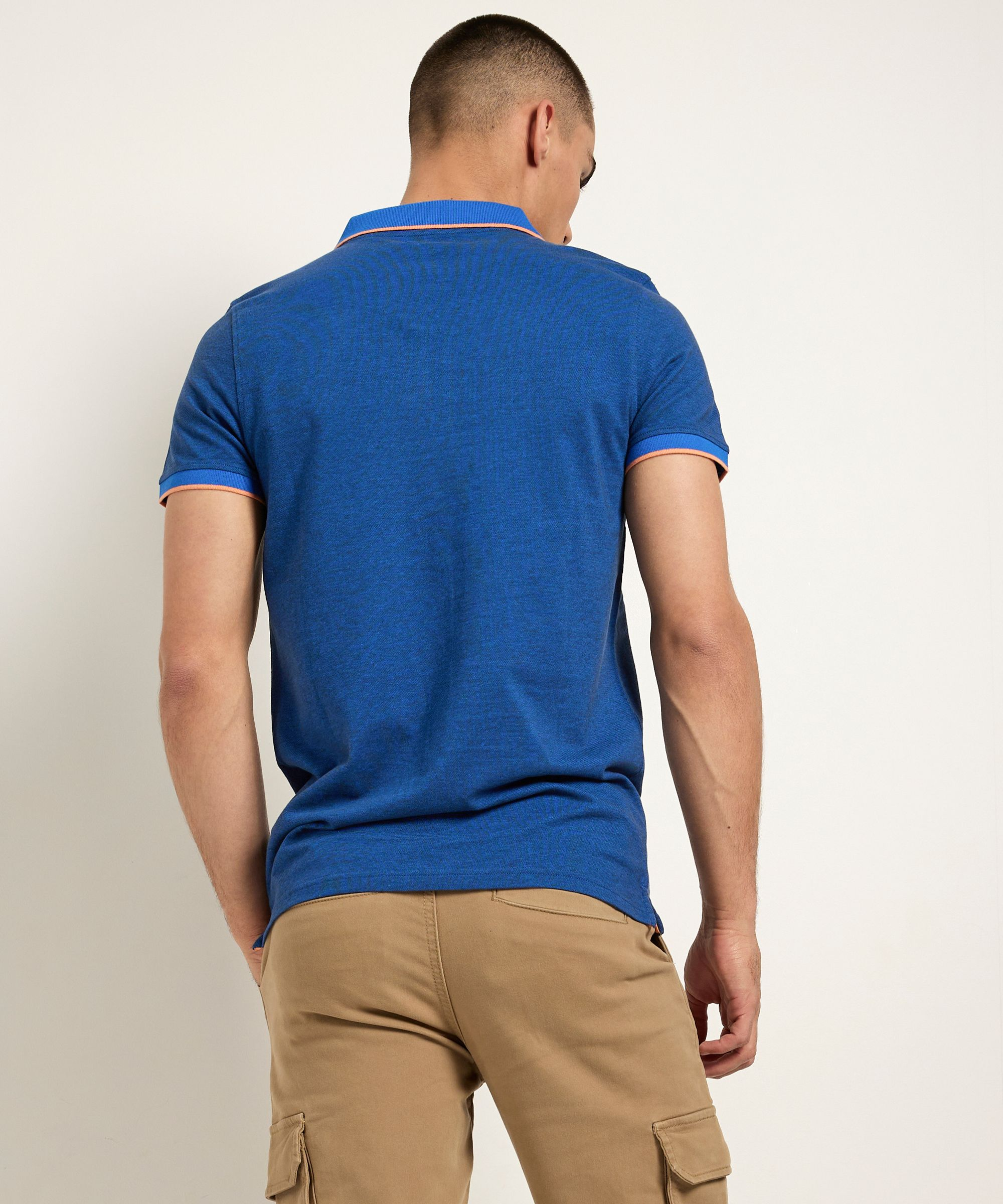 polo met contrast boorden