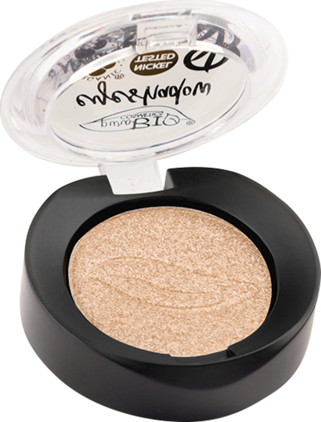 puroBIO cosmetics  Compact Eye Shadow, 01 Champagner (schimmernd) (2,50 g)