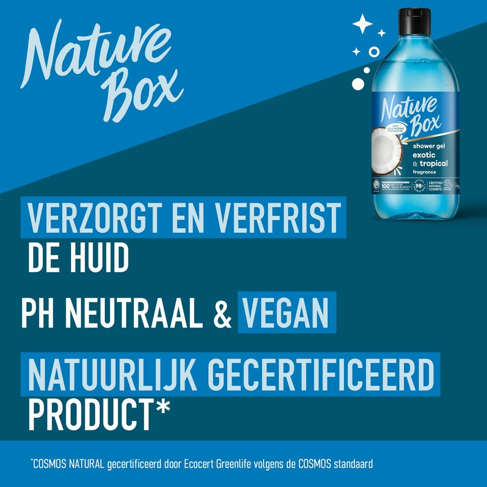 6x Nature Box Douchegel Coconut385 ml