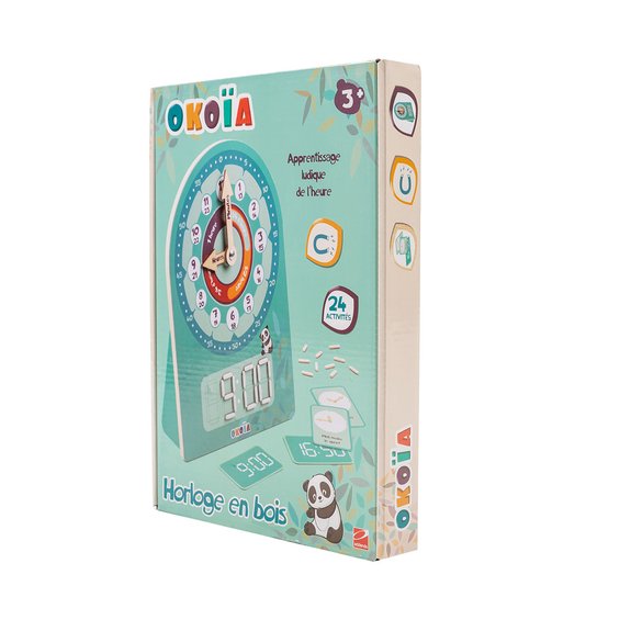 Horloge éducative en bois