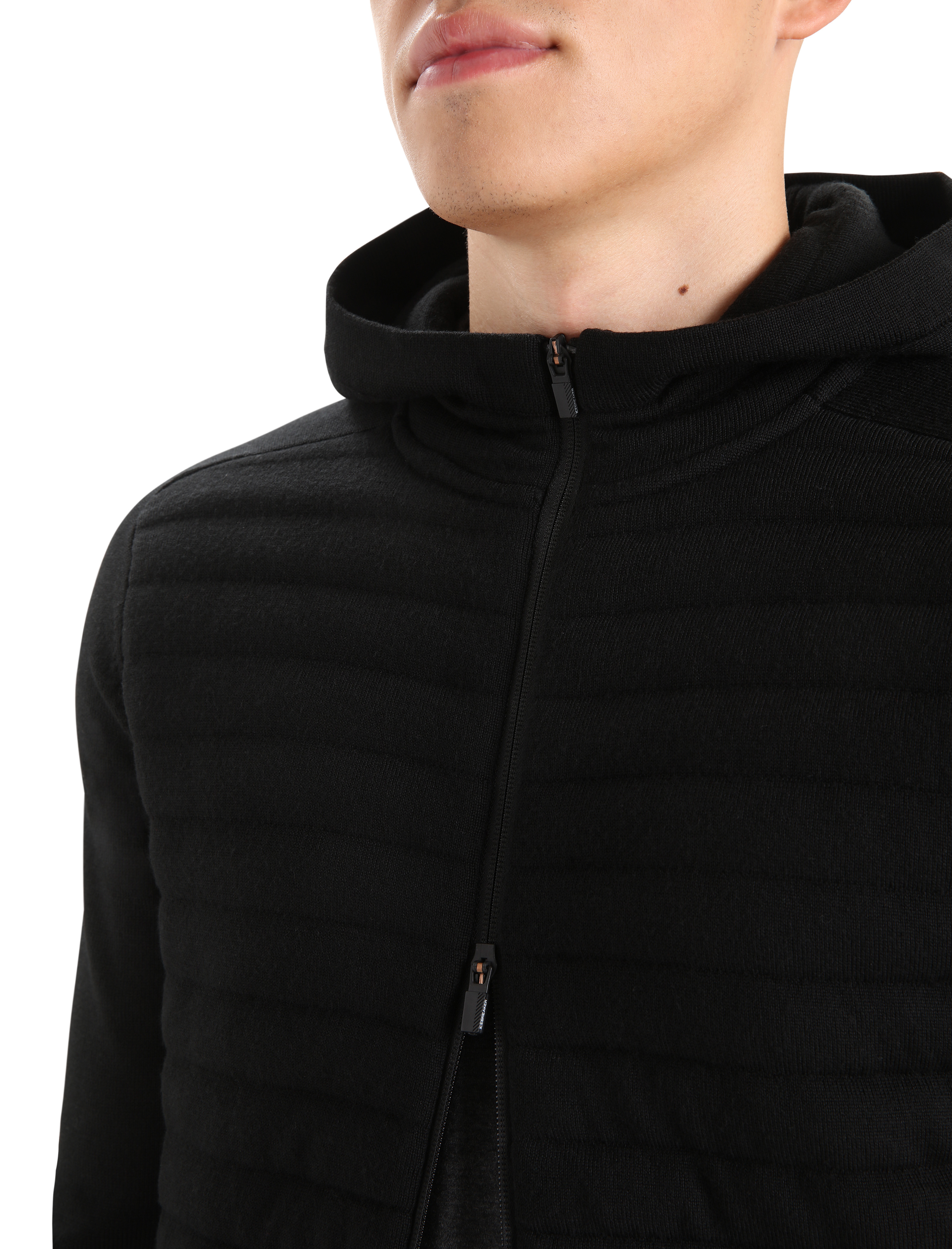 M ZoneKnit LS Zip Hood