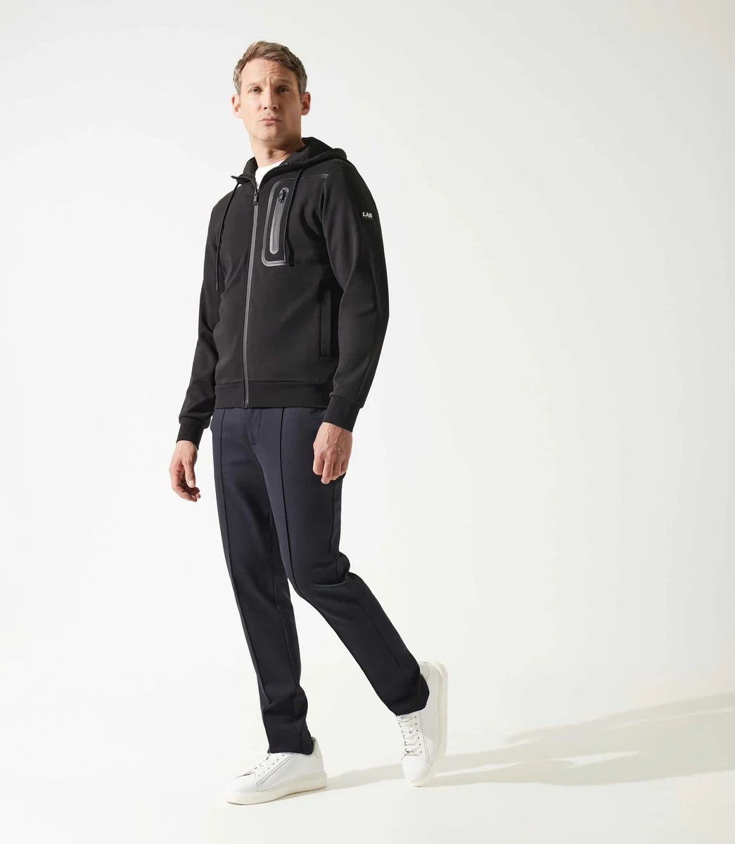 Sweat zippé à capuche noir