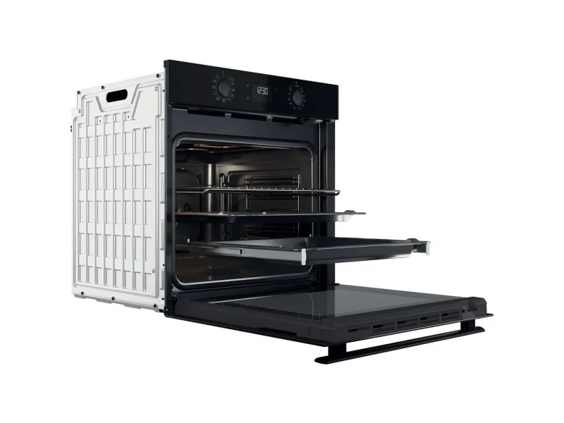 Whirlpool OMR58HU1B - Ovn - til indbygning - niche - bredde: 56 cm - dybde: 56 cm - højde: 58.3 cm - med selv-rengøring - Klasse A  - sort
