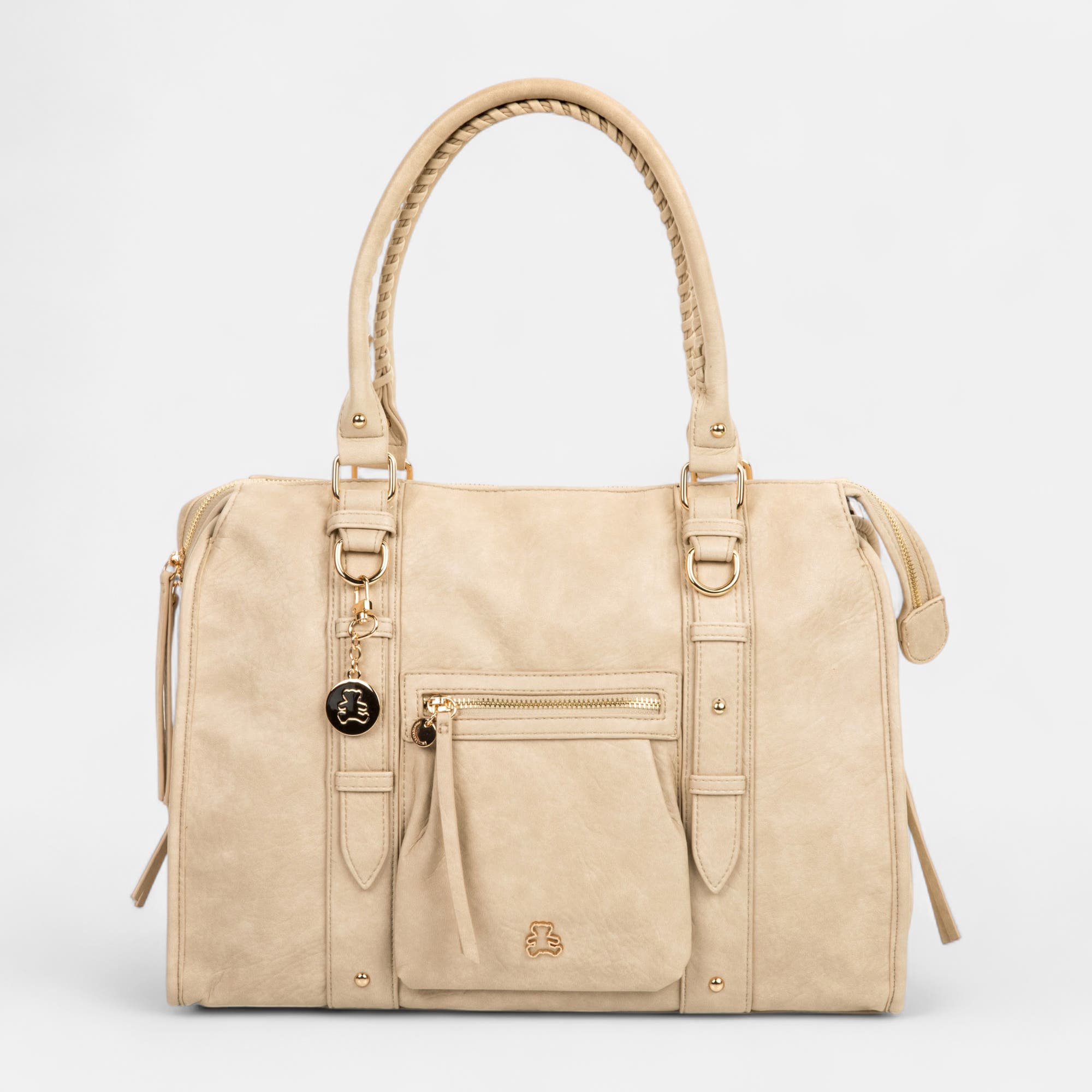 Sac de shopping beige