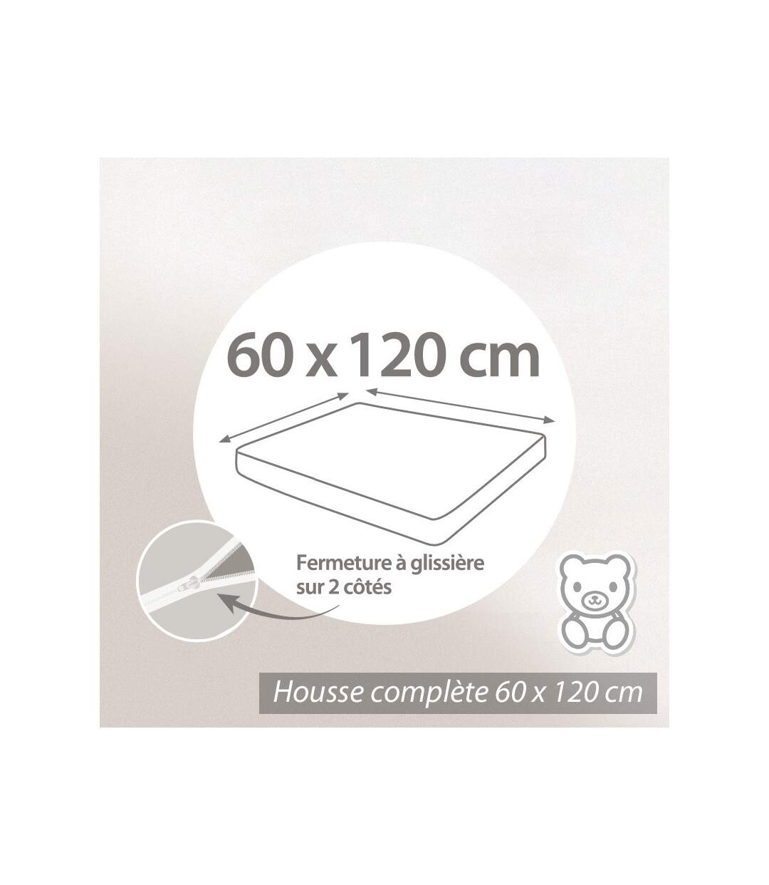 Housse de matelas 70x140 cm absorbante Antonin