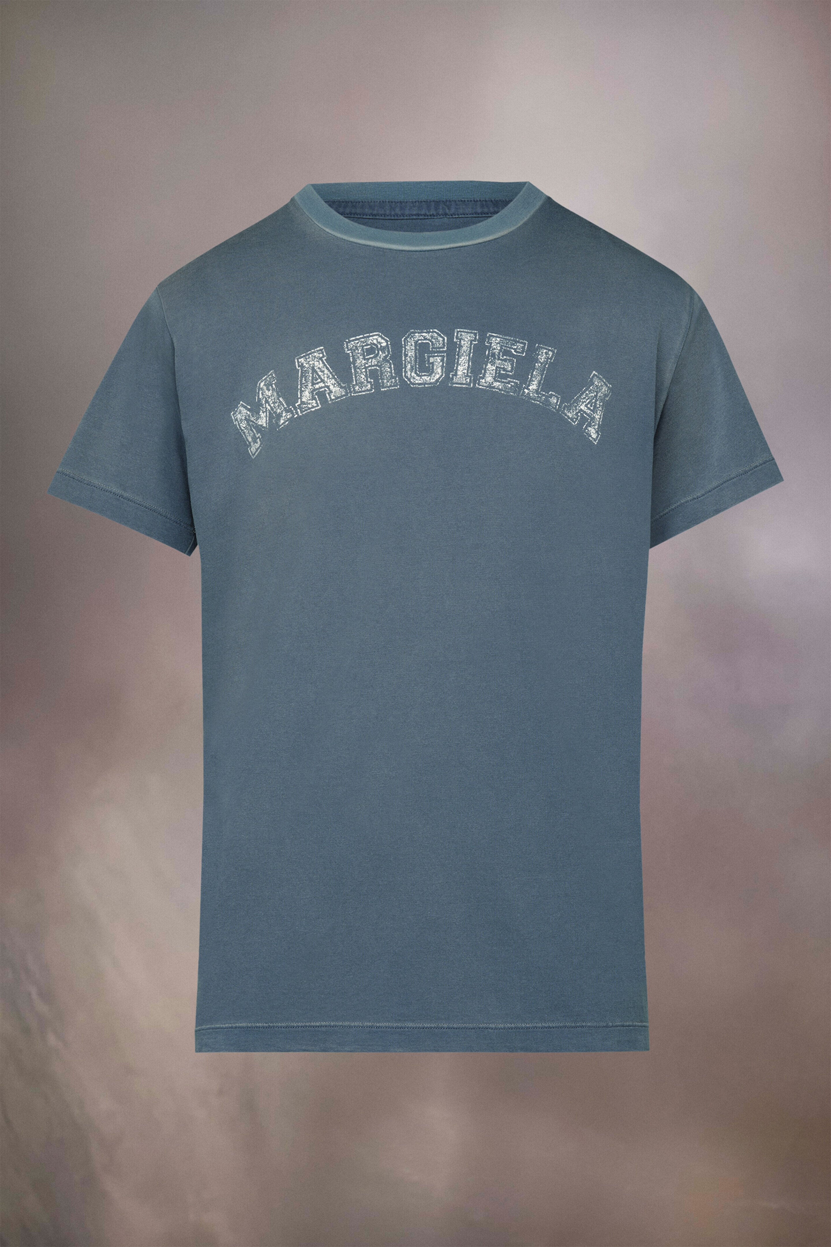 T-Shirt En Jersey De Coton À Logo Bleu