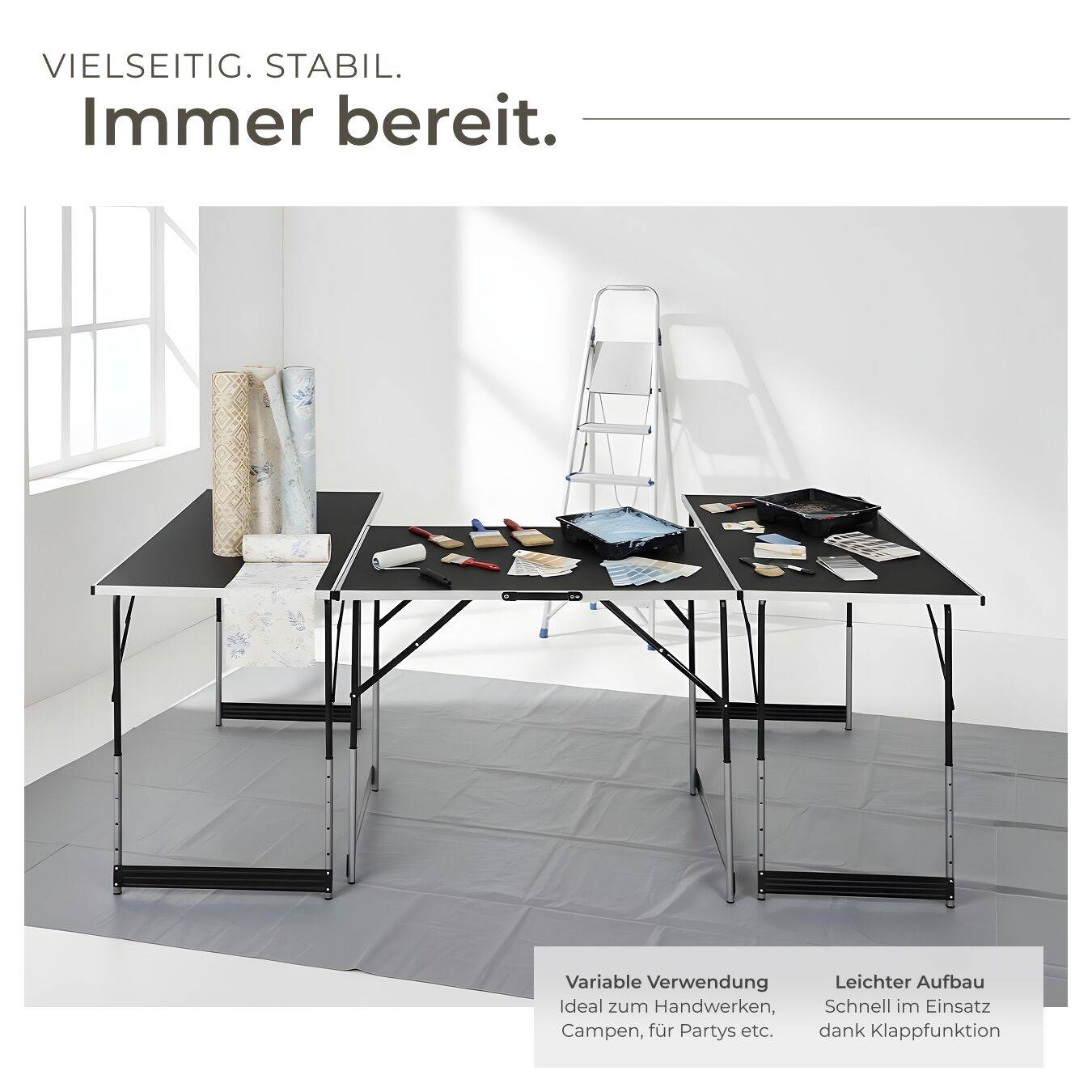 3er Set Tapeziertisch