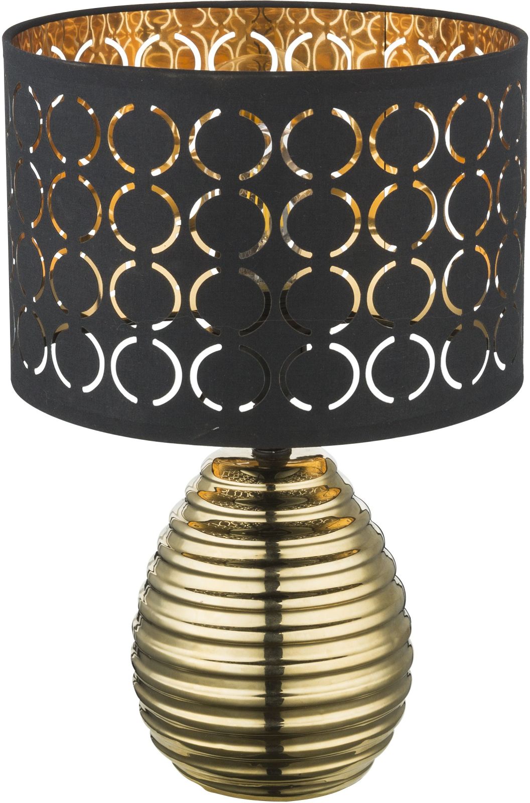 Tischleuchte - gold-schwarz - 38 cm hoch