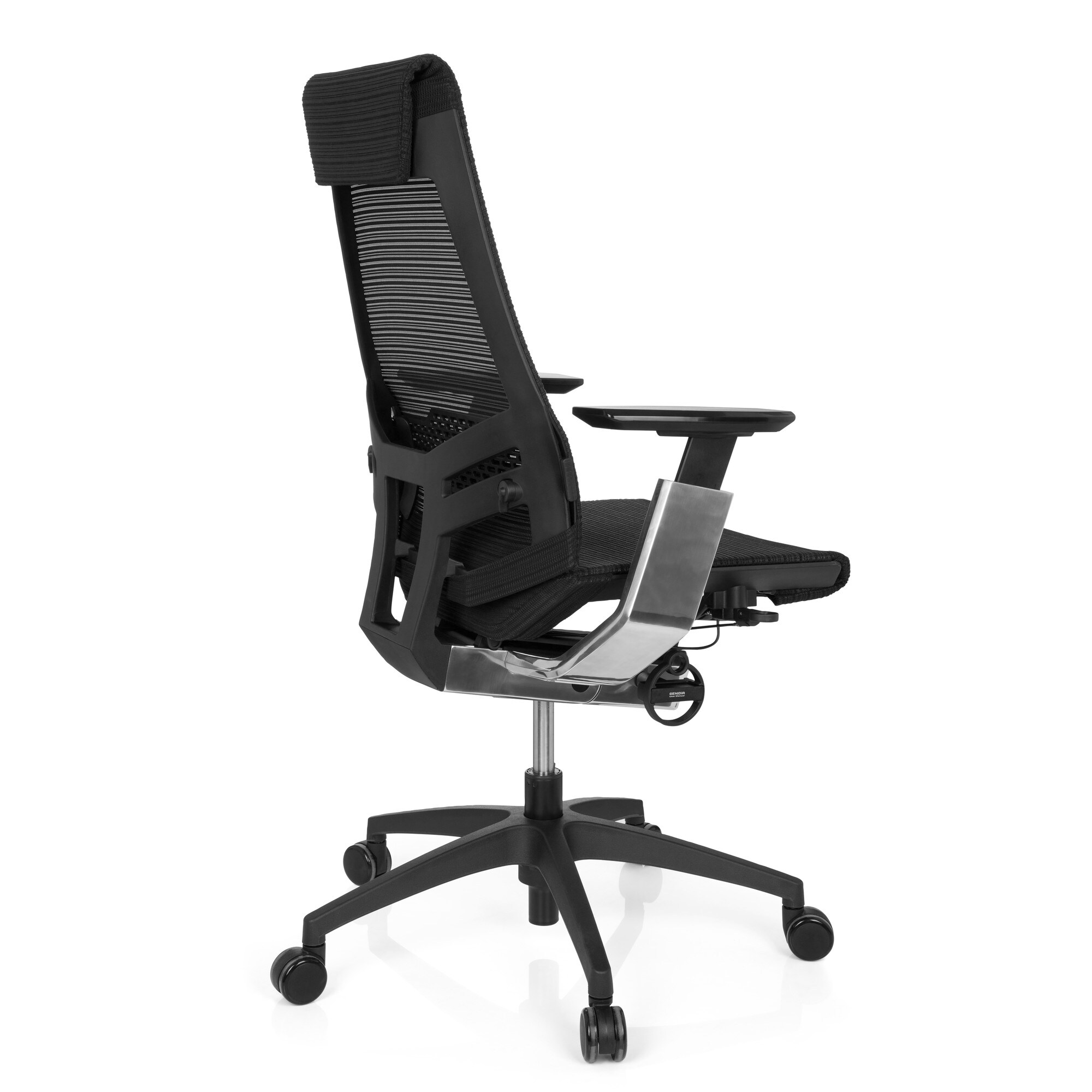 Profi Bürostuhl GENIDIA SMART BLACK CM Netzstoff mit Armlehnen hjh OFFICE