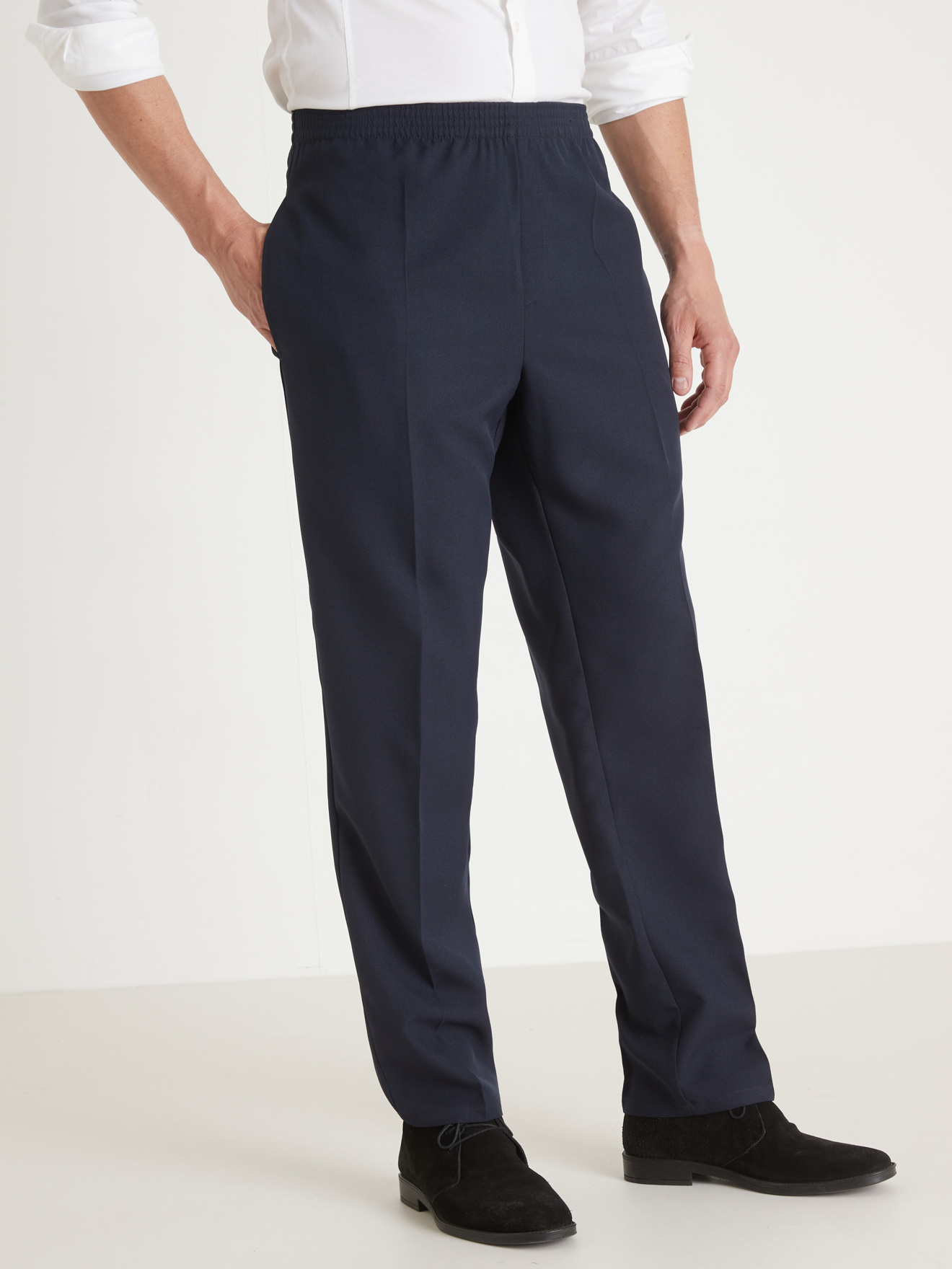 Pantalon en toile entièrement élastiqué