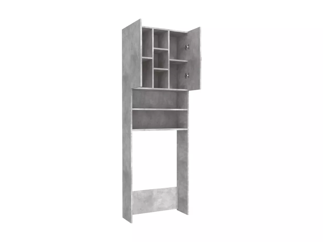 Meuble pour machine à laver Gris béton 64x25,5x190 cm