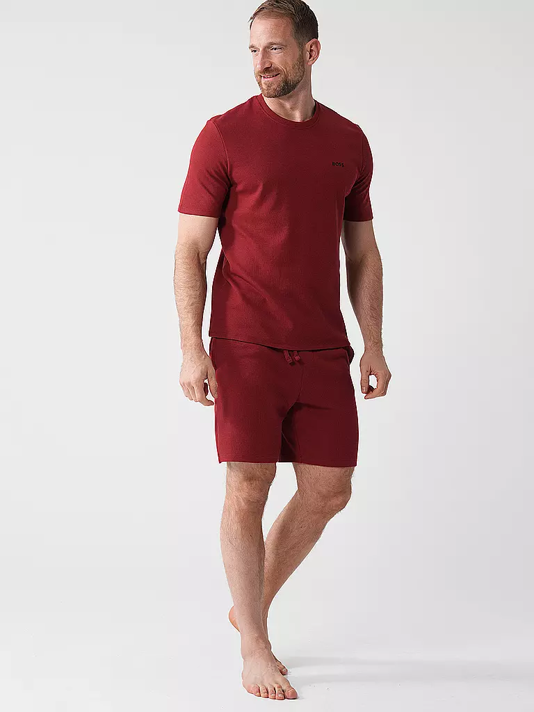 BOSS Loungewear Shorts dunkelrot