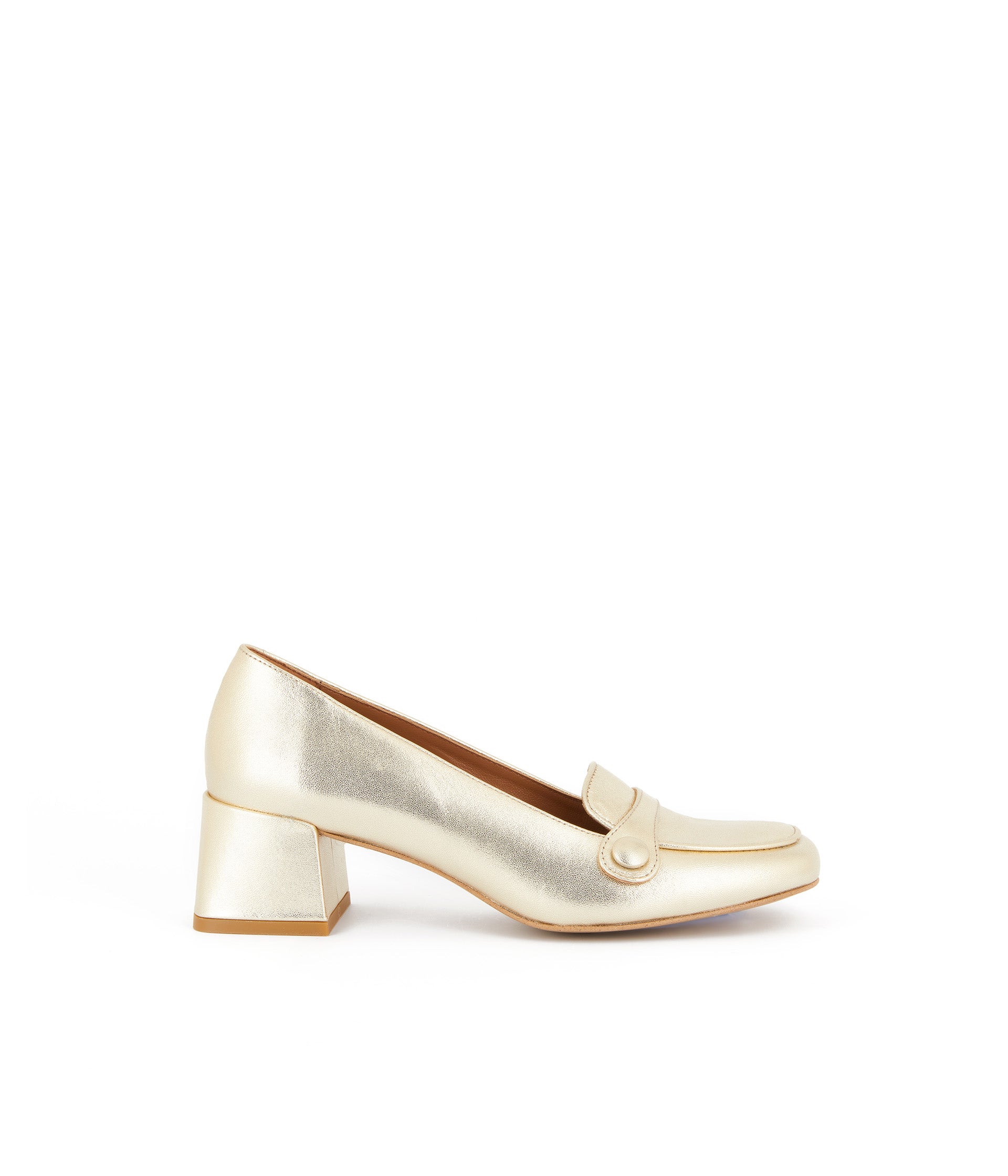 Mocassins talon dorés Anatole
