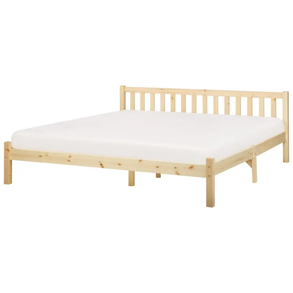 FLORAC - Bed - Lichthout - 180 x 200 cm - Dennenhout