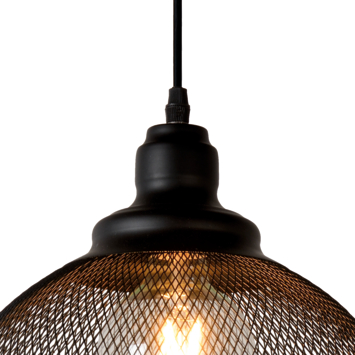 Lucide hanglamp Mesh zwart Ø28 cm