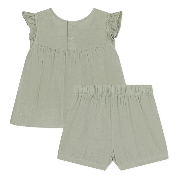 Petit Bateau Ensemble Marfallo Gaze de Coton | Sauge