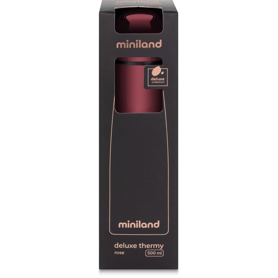 miniland Thermoskanne Thermy deluxe rose mit Chromeffekt 500 ml